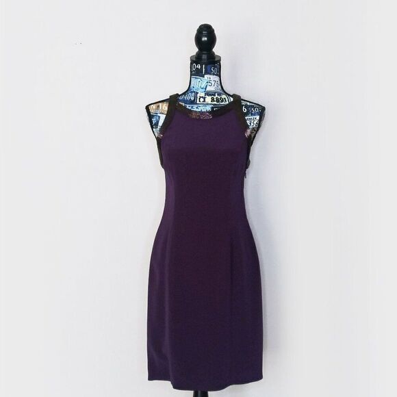 VTG 90s NITELINE Della Roufogali Beaded Cocktail Sheath Dress Open Cage Back 4 - Picture 14 of 15